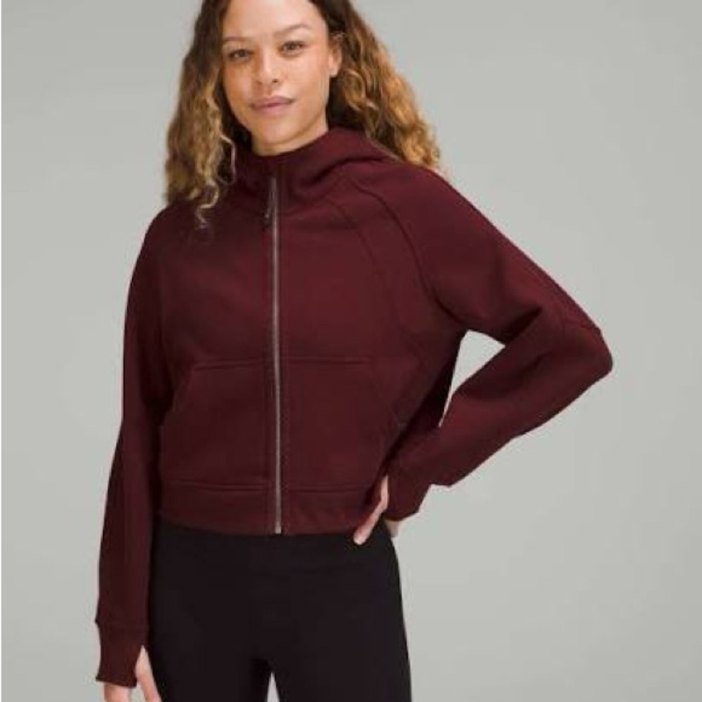 Lululemon Scuba Oversized Full Zip Red Merlot